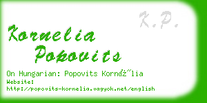kornelia popovits business card